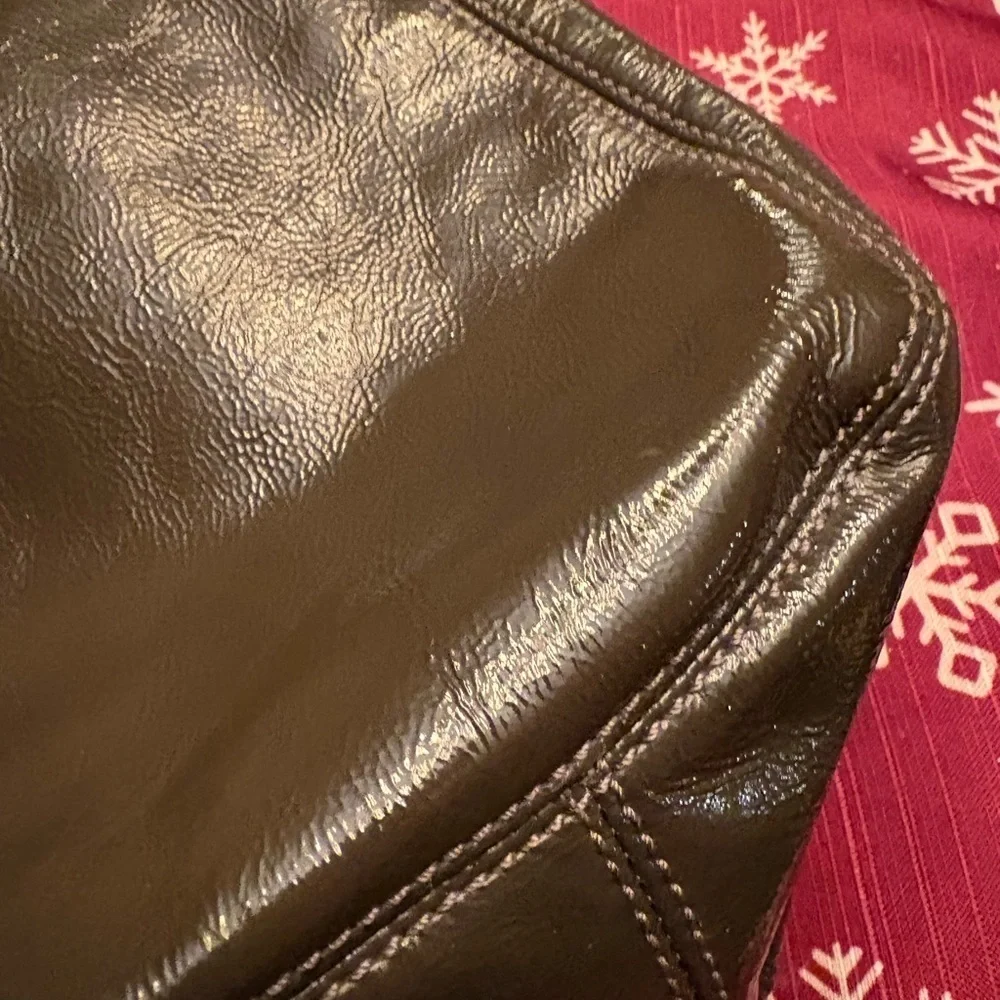 COACH Maggie Crinkle Gunmetal Metallic Hobo Bag D0982-13900